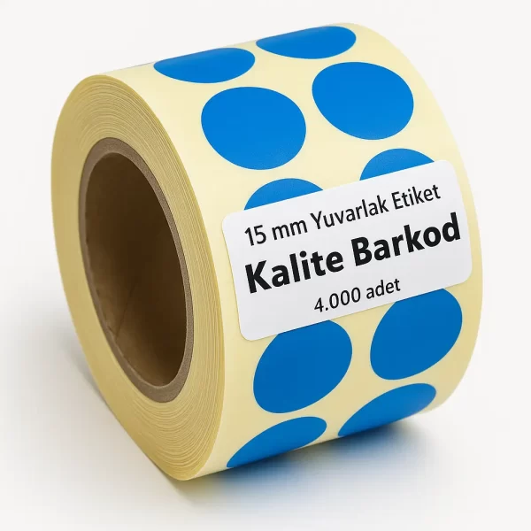 yuvarlak etiket mavi 15 mm mavi yuvarlak etiket 15 mm