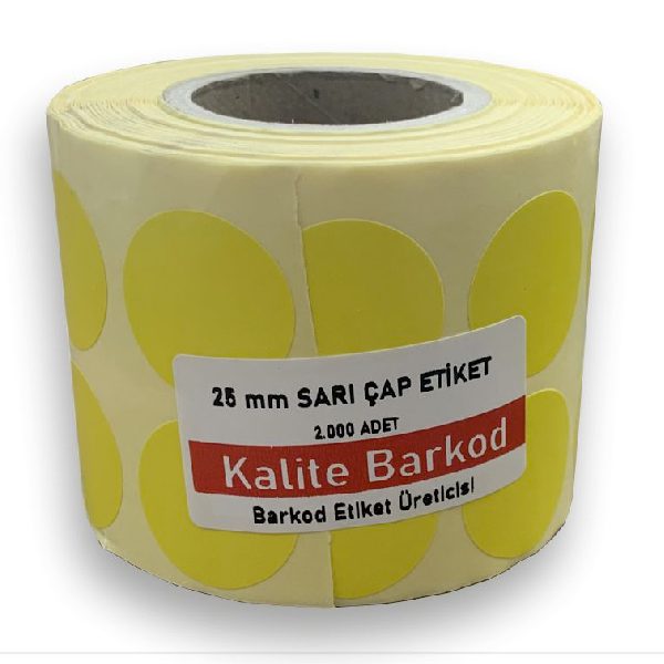 25mm sarı daire etiket