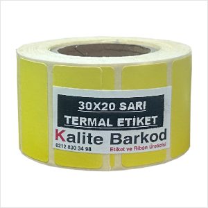 30x20 sarı barkod etiket