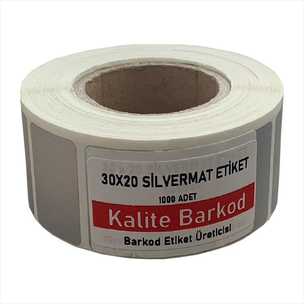 30x20 silvermat barkod etiket