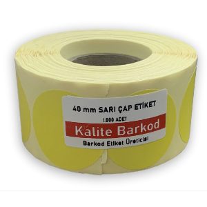 40mm sarı etiket