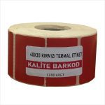 40x30 kırmızı barkod etiket