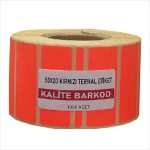 50x20 kırmızı barkod etiket