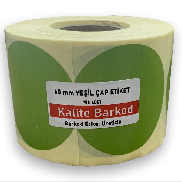 60mm yeşil etiket