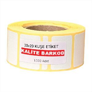 30x20 mm kuşe etiket