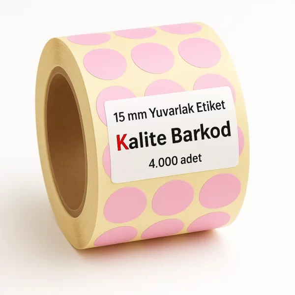 yuvarlak etiket pembe 15 mm pembe yuvarlak etiket 15 mm