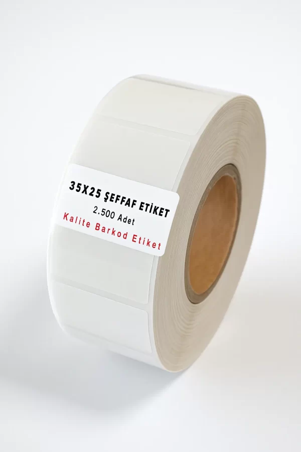35x25 Şeffaf Etiket şeffaf rulo etiket