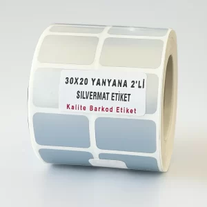 30x20 Silvermat Etiket Yanyana 2 li